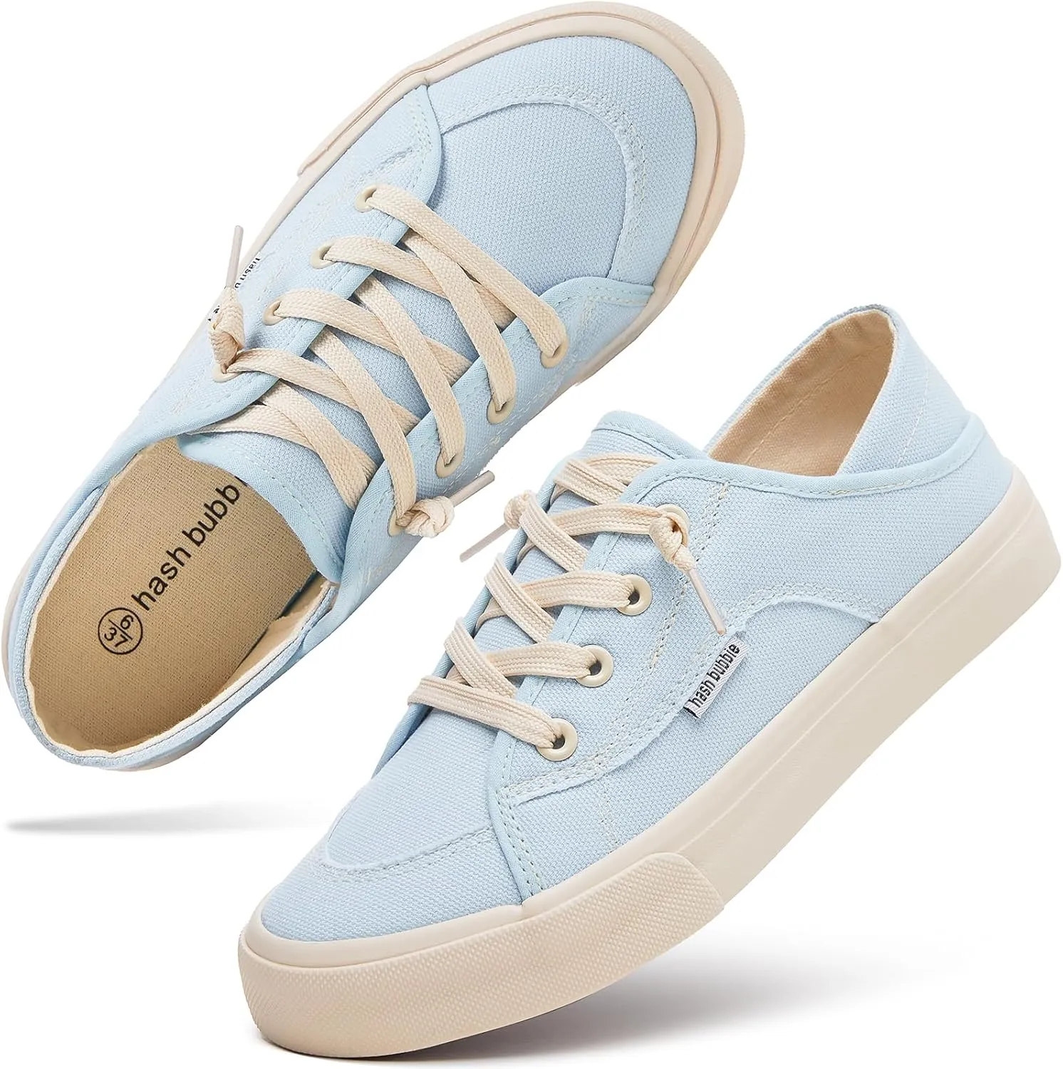 hash bubbie Women's Slip on Shoes Canvas Shoes Non Slip Fashion Sneakers for Women Low Top Loafers