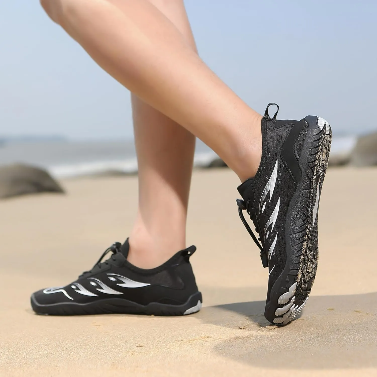 Hike Barefoot Water Shoes for Women Men Footwear Quick Dry Wide Toe Box Pro Beach Swim Athletic Sports Shoes Non-Slip Aqua Shoe Pool Hiking Walking Diving Surfing Breathable Hiking Footwear