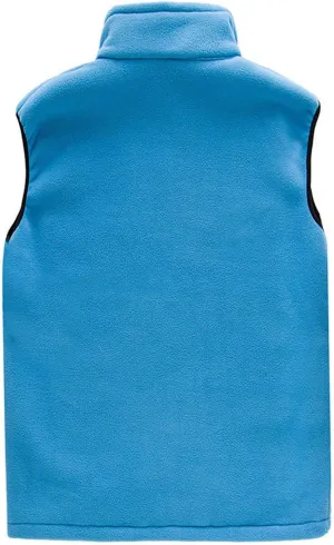 hlysgo Mens Full Zip Fleece Vest, Winter Warm Outdoor Waistcoat Casual Loose Fit Sleeveless Jacket Outerwear with Pockets