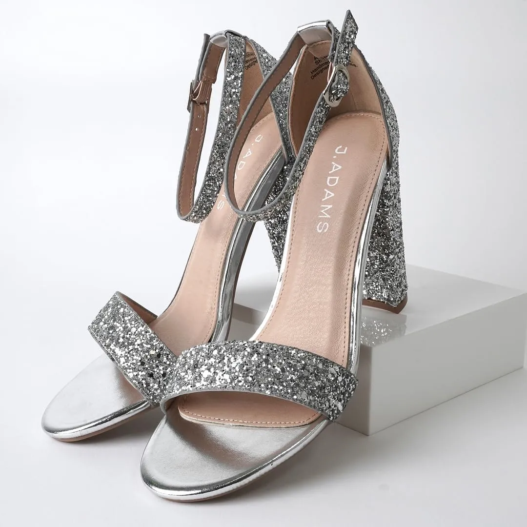 J. Adams Shirley Heels for Women - Ankle Strap High Heel Dressy Sandals