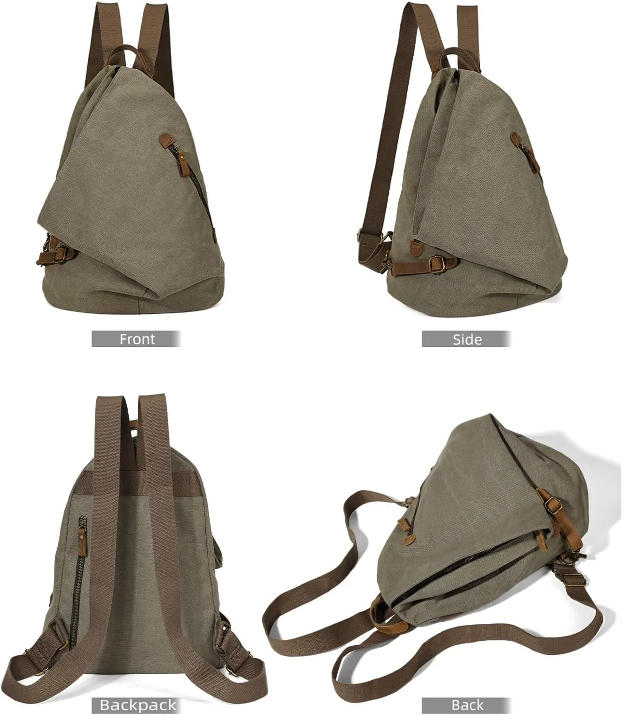 KL928 Canvas Vintage Backpack  Large Casual Daypack Outdoor Travel Rucksack Hiking Backpacks for Men Women
