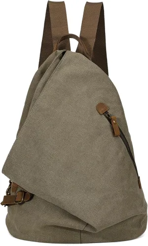 KL928 Canvas Vintage Backpack  Large Casual Daypack Outdoor Travel Rucksack Hiking Backpacks for Men Women