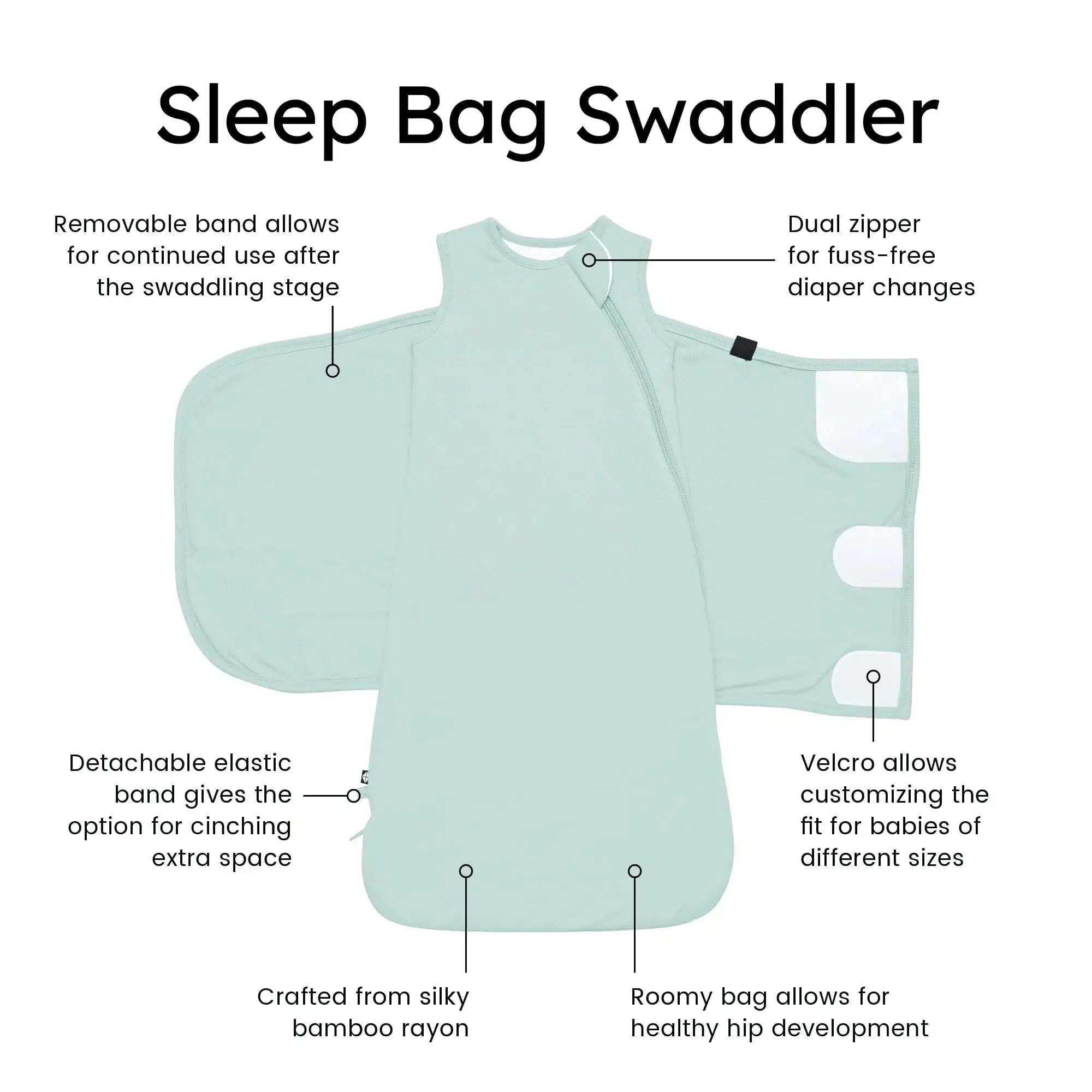 Kyte Baby - Sleep Bag Swaddler - 1.0 TOG - Sage