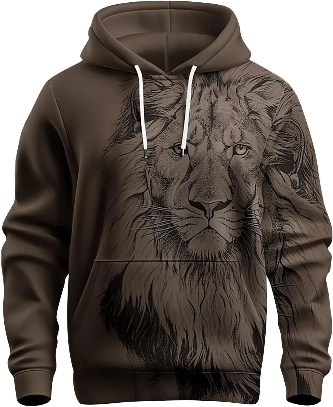LCMTWX Mens Sweatshirt Winter Vintage Long Sleeve Hoodie Half Zipper Hooded Sweatshirt Top Workwear Multi Pocket Outdoor