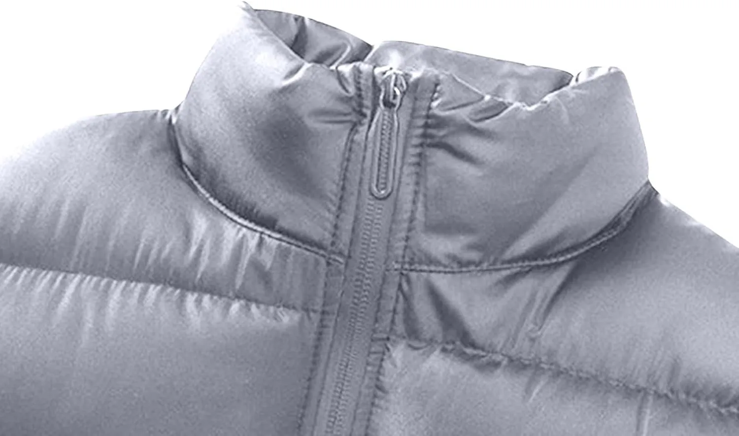 lcziwo Men's Lightweight Puffer Vest Stand Collar zip up sleeveless Jacket Packable warm winter padded Cotton coat