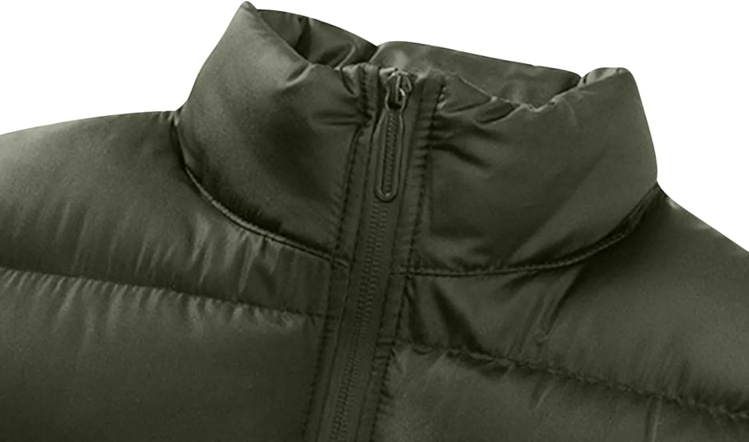 lcziwo Men's Lightweight Puffer Vest Stand Collar zip up sleeveless Jacket Packable warm winter padded Cotton coat