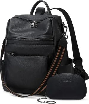 Leather Backpack Purse for Women Designer Ladies Shoulder Bag Fashion Faux Work Travel Handbags