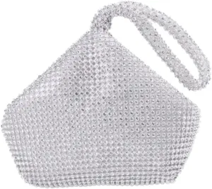 LIFKOME Rhinestone Clutch Evening Bag Hand Purse for Women Fashion Phone Bag Change Purse
