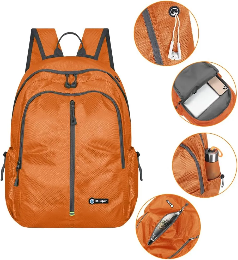 Lightweight Packable Foldable Backpack, Hiking backpack,Travel Backpack (Orange)