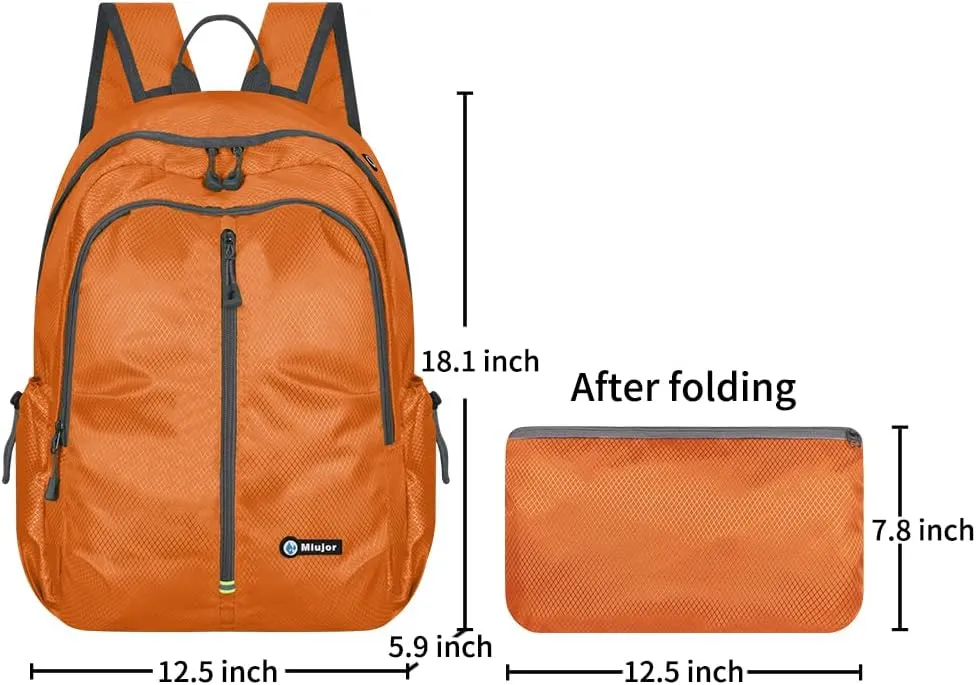 Lightweight Packable Foldable Backpack, Hiking backpack,Travel Backpack (Orange)