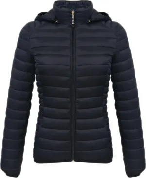 Lightweight Puffer Coats for Women Packable Quilted Zipper Down Jackets with Removed Hood Winter Warm Outerwear 2024