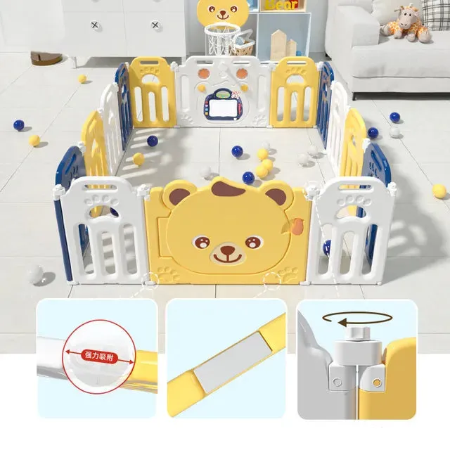 Little Angel Kids Playpen (Yellow) - 163 x 163 x 65 cm