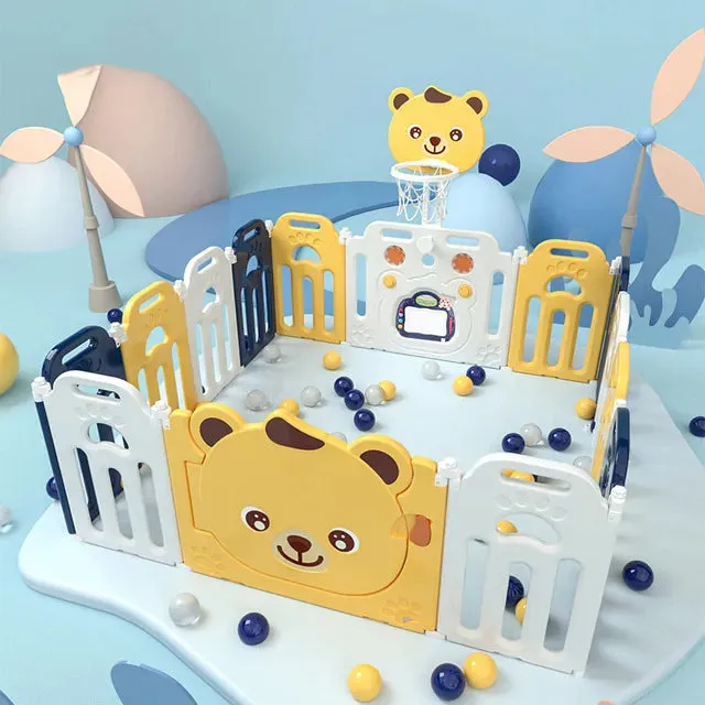 Little Angel Kids Playpen (Yellow) - 163 x 163 x 65 cm