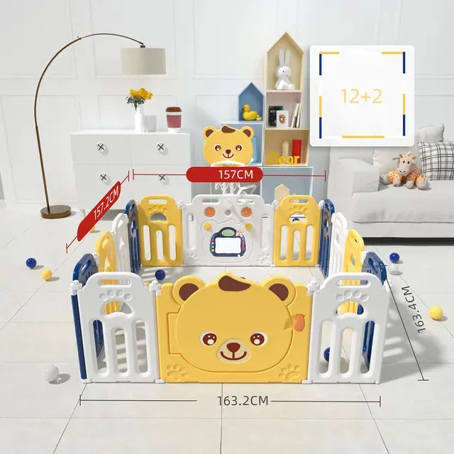 Little Angel Kids Playpen (Yellow) - 163 x 163 x 65 cm