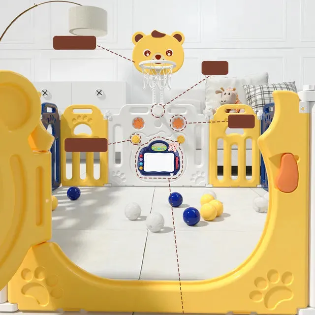 Little Angel Kids Playpen (Yellow) - 163 x 163 x 65 cm