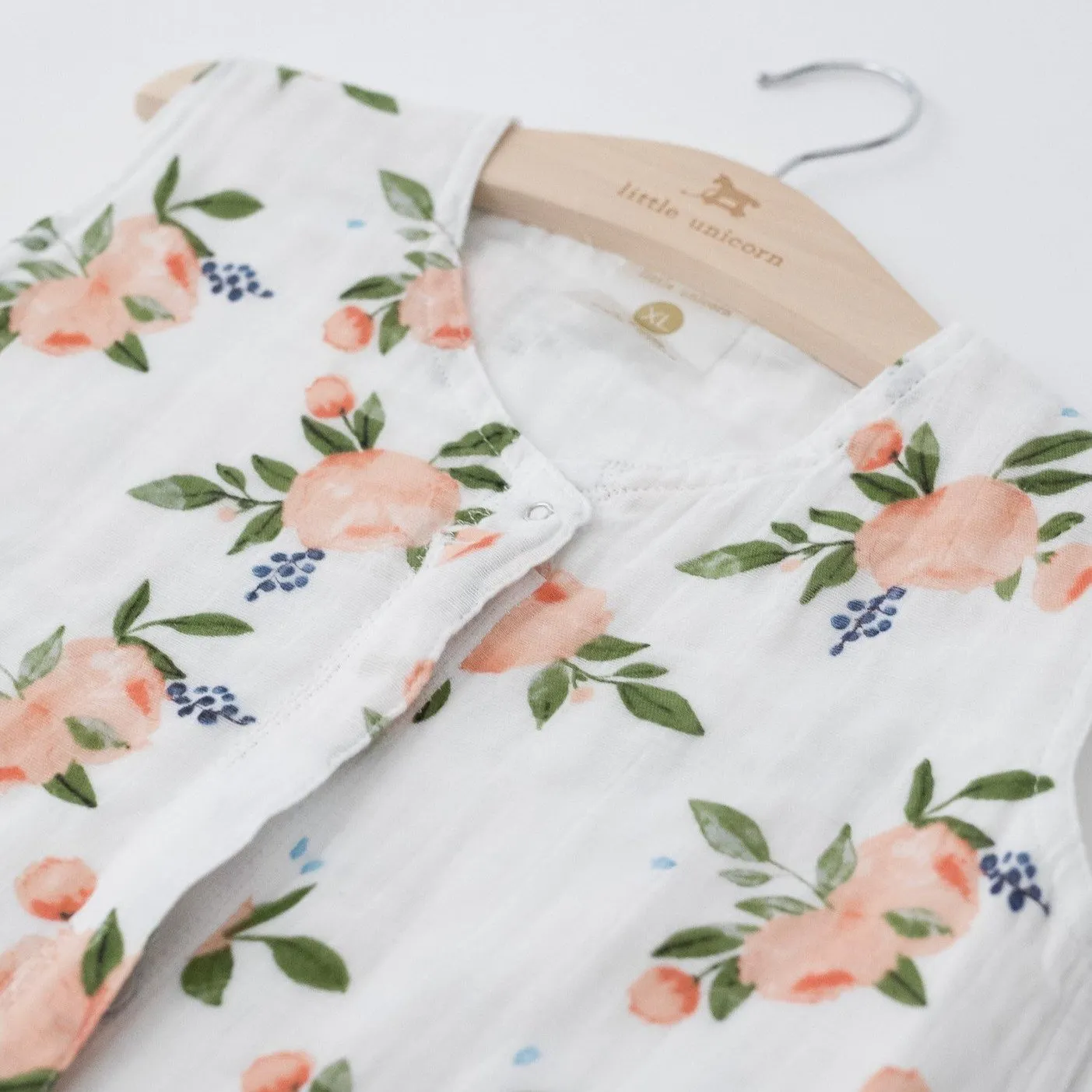 Little Unicorn Cotton Muslin Sleep Bag - Watercolor Roses