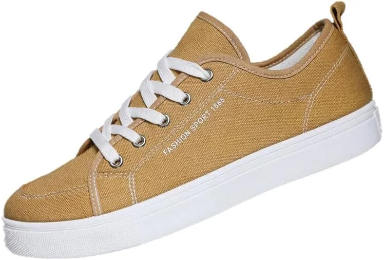 Men's Fashion Sneakers Canvas Shoes, Skateboard Shoes Comfortable Casual Walking Shoes
