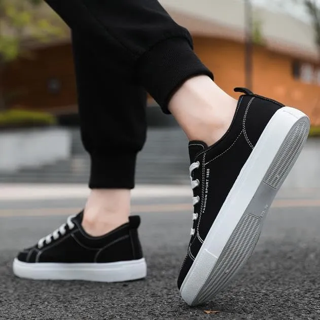Men's Fashion Sneakers Canvas Shoes, Skateboard Shoes Comfortable Casual Walking Shoes