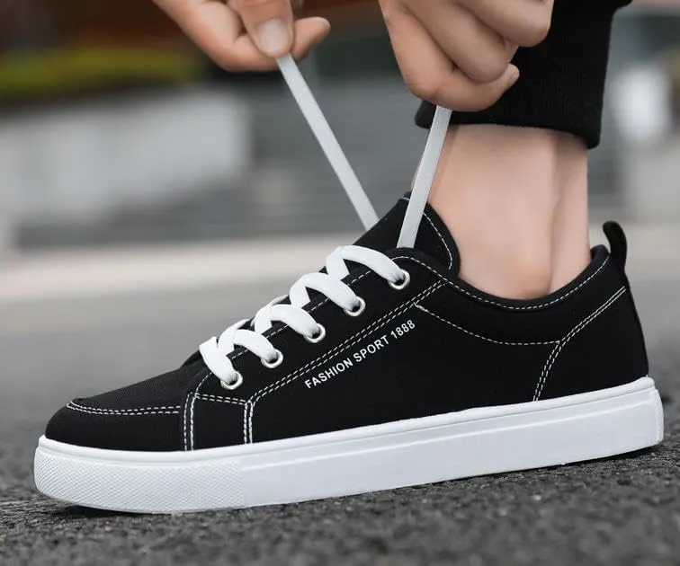 Men's Fashion Sneakers Canvas Shoes, Skateboard Shoes Comfortable Casual Walking Shoes