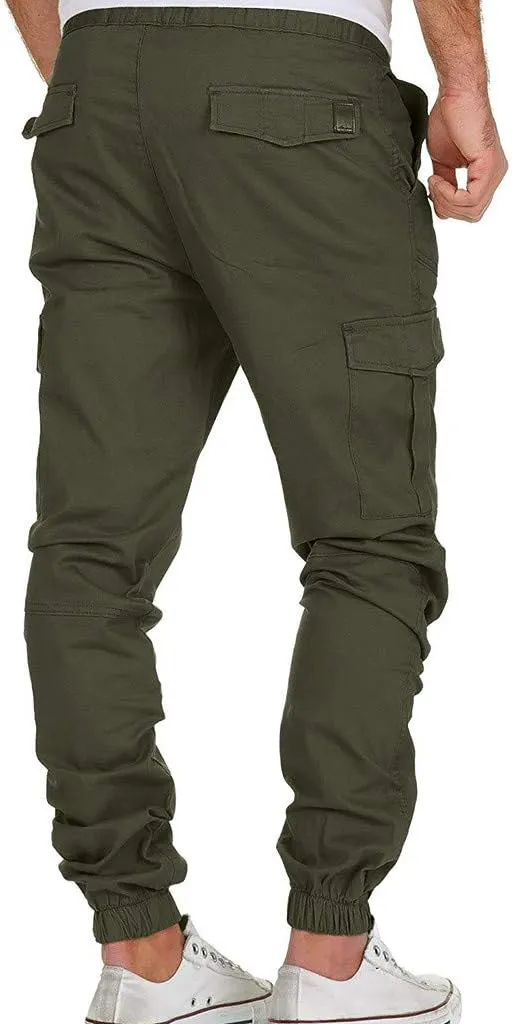 Men's Hiking Cargo Pants Lightweight Joggers for Men Lined Sweatpants for Men Scrubs Joggers for Mens Green Pants