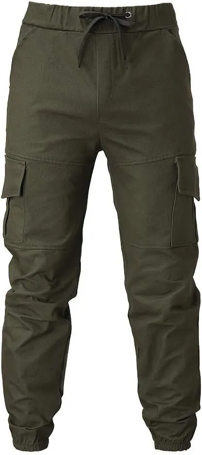 Men's Hiking Cargo Pants Lightweight Joggers for Men Lined Sweatpants for Men Scrubs Joggers for Mens Green Pants