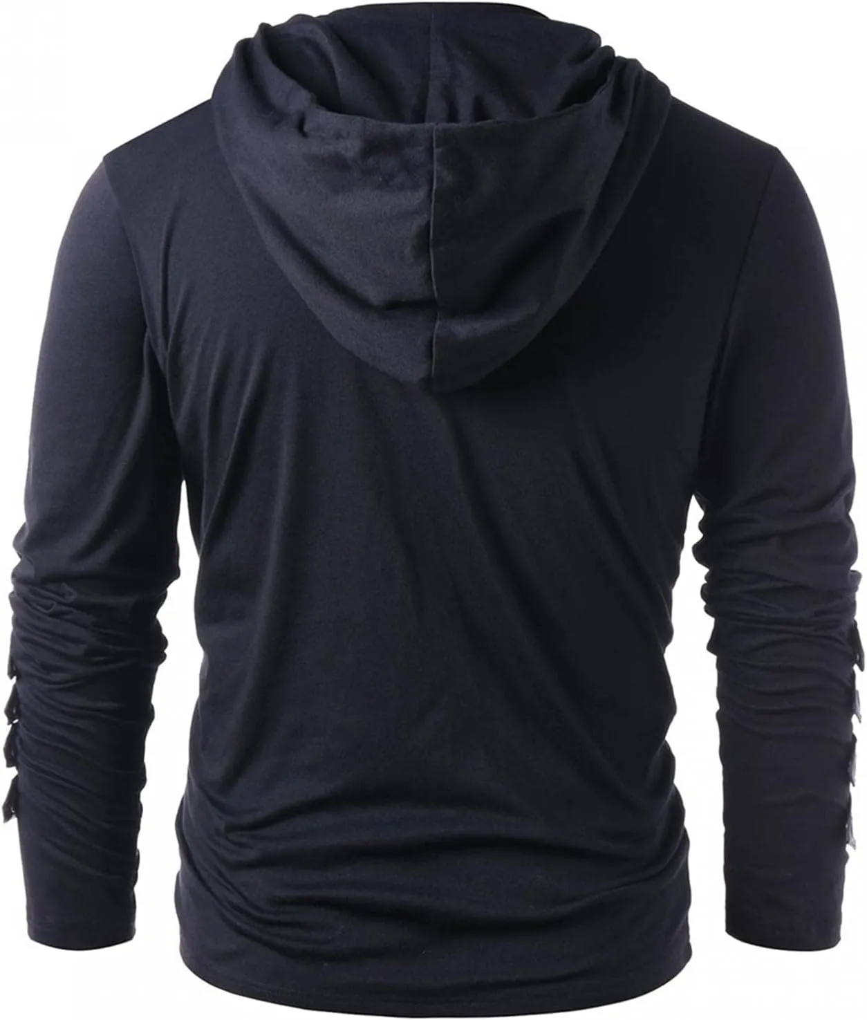 Mens Hoodies,Men's Gothic Steampunk Shirts Sweatshirt Lace Up Long Sleeve Hooded Blouse Pullover Jumper Sweatshirts