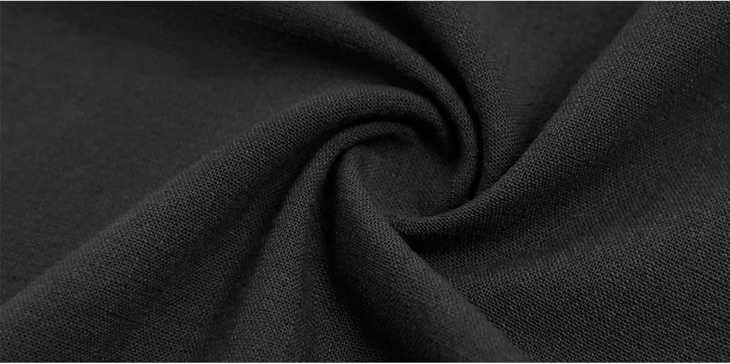 Mens Kaftan Thobe Robe Side Button Down Long Sleeve Cotton Shirts Casual Fashion Simple Muslim Gown Yoga Daily Dress