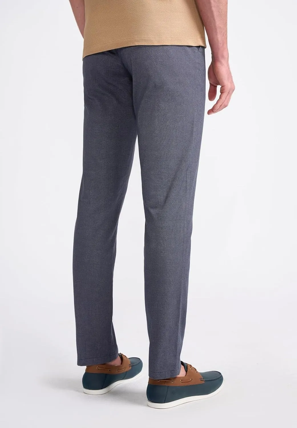 Mens Navy Slim-Fit Cotton Twill Chino Trousers - Comfortable & Stylish Summer Wear