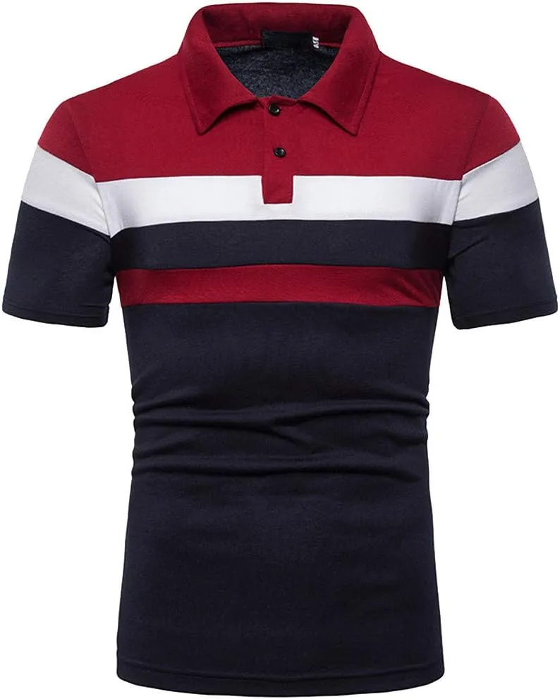 Mens Polo Sleeve Summer Casual Tops Men's T Shirts Golf Items for Men Mens Shirts Blue Mens Shirts Polo Tees Slim