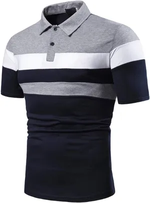 Mens Polo Sleeve Summer Casual Tops Men's T Shirts Golf Items for Men Mens Shirts Blue Mens Shirts Polo Tees Slim
