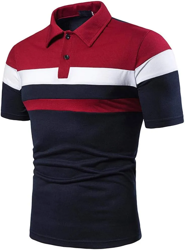 Mens Polo Sleeve Summer Casual Tops Men's T Shirts Golf Items for Men Mens Shirts Blue Mens Shirts Polo Tees Slim