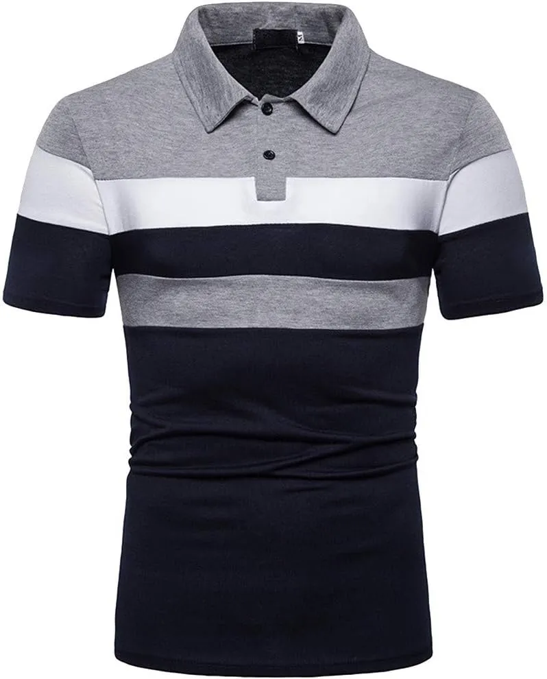 Mens Polo Sleeve Summer Casual Tops Men's T Shirts Golf Items for Men Mens Shirts Blue Mens Shirts Polo Tees Slim