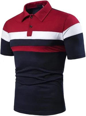 Mens Polo Sleeve Summer Casual Tops Men's T Shirts Golf Items for Men Mens Shirts Blue Mens Shirts Polo Tees Slim