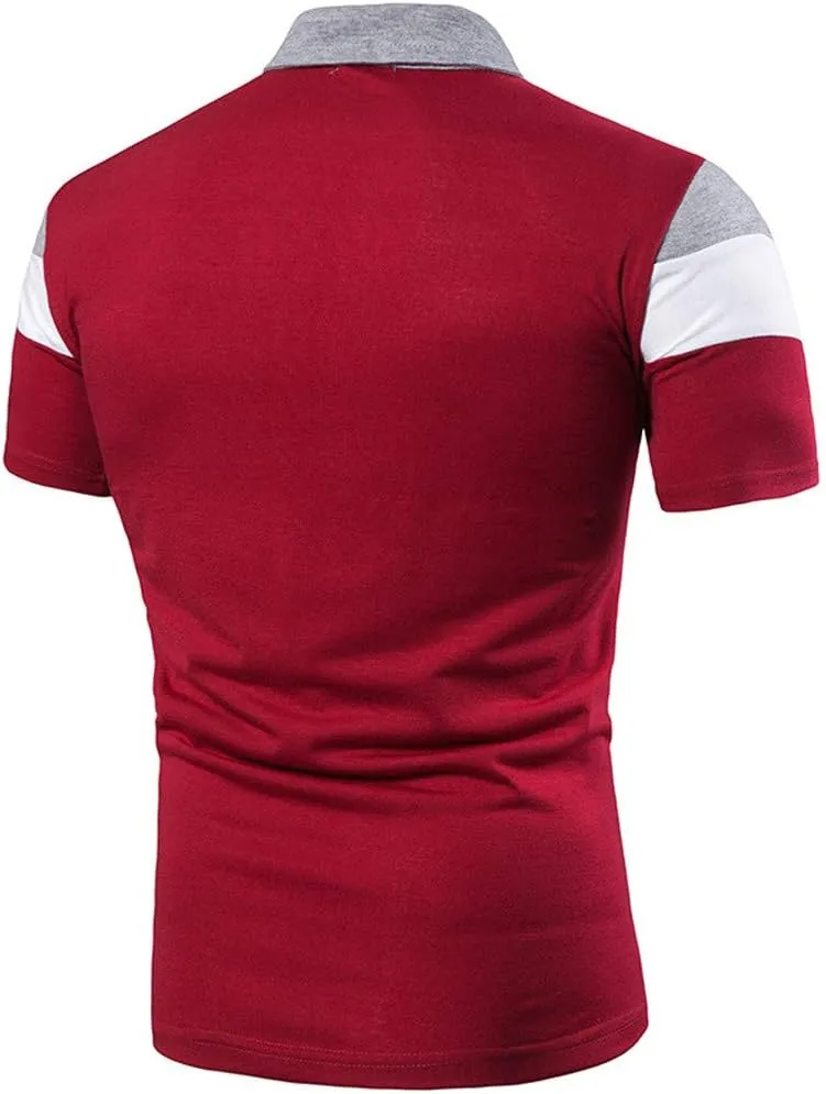Mens Polo Sleeve Summer Casual Tops Men's T Shirts Golf Items for Men Mens Shirts Blue Mens Shirts Polo Tees Slim