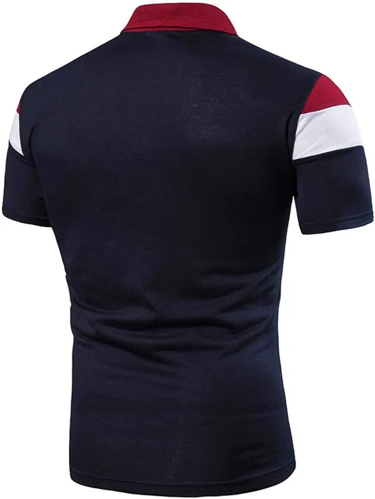 Mens Polo Sleeve Summer Casual Tops Men's T Shirts Golf Items for Men Mens Shirts Blue Mens Shirts Polo Tees Slim