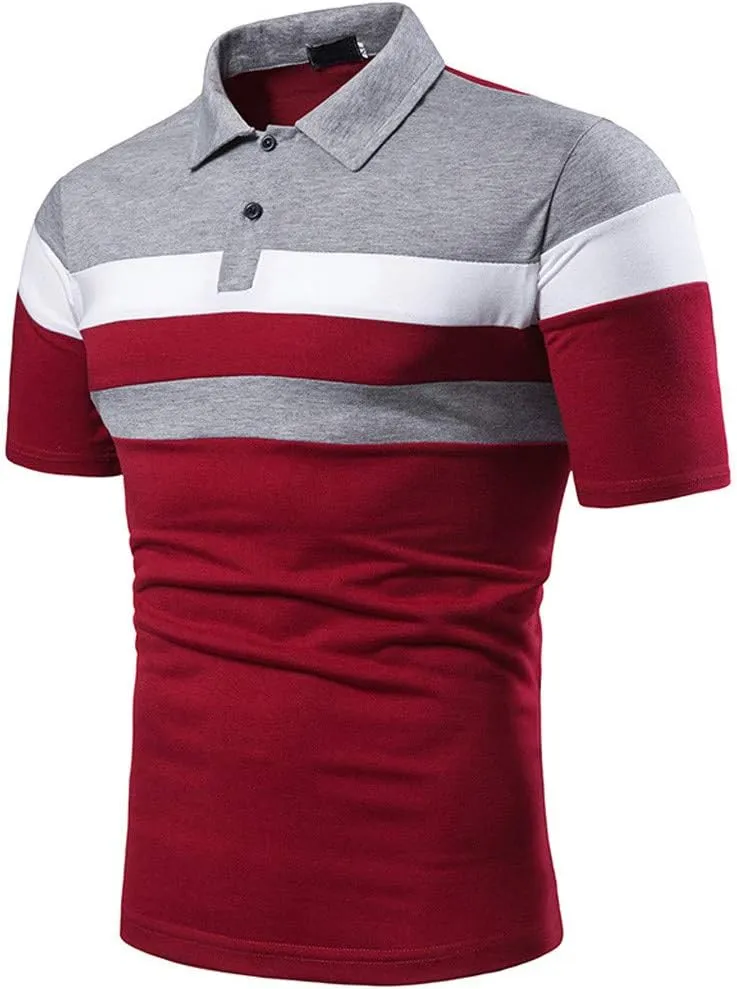 Mens Polo Sleeve Summer Casual Tops Men's T Shirts Golf Items for Men Mens Shirts Blue Mens Shirts Polo Tees Slim