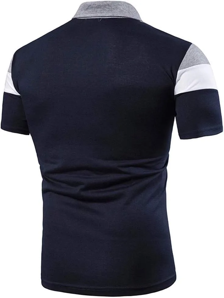Mens Polo Sleeve Summer Casual Tops Men's T Shirts Golf Items for Men Mens Shirts Blue Mens Shirts Polo Tees Slim