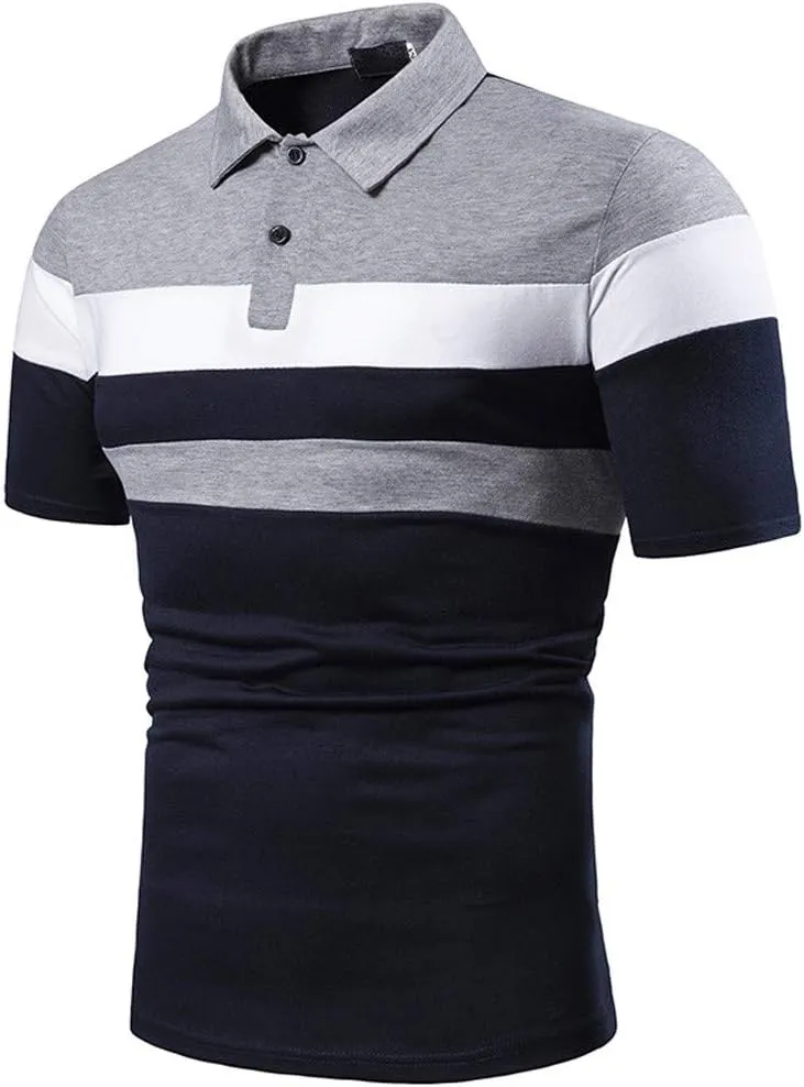 Mens Polo Sleeve Summer Casual Tops Men's T Shirts Golf Items for Men Mens Shirts Blue Mens Shirts Polo Tees Slim