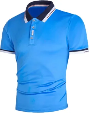 Mens Resort Wear 2025 Muscle V-Neck Athletic Gym Fitness Polo Tees Dry Fit Moisture Wicking Performance Short Sleeve