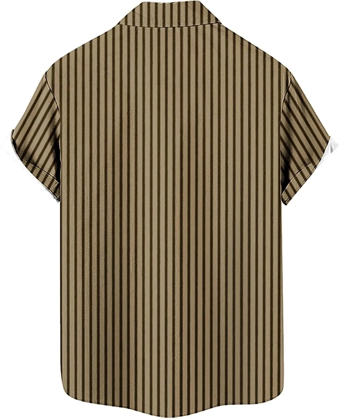 Mens Striped Button Down Shirt Casual Short Sleeve Striped Business Dress Shirts Summer Hawaiian Going Out Camp Top