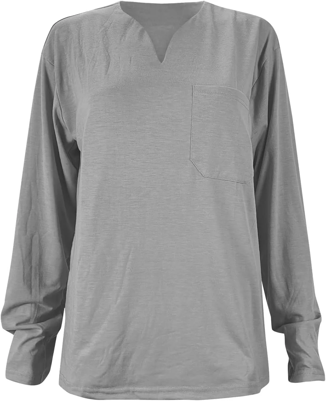 Men's T Shirts Long Sleeve Soft V Neck Lightweight Tee Shirts, Summer Casual Soft Basic Tops, Flannel T-Shirt for Men