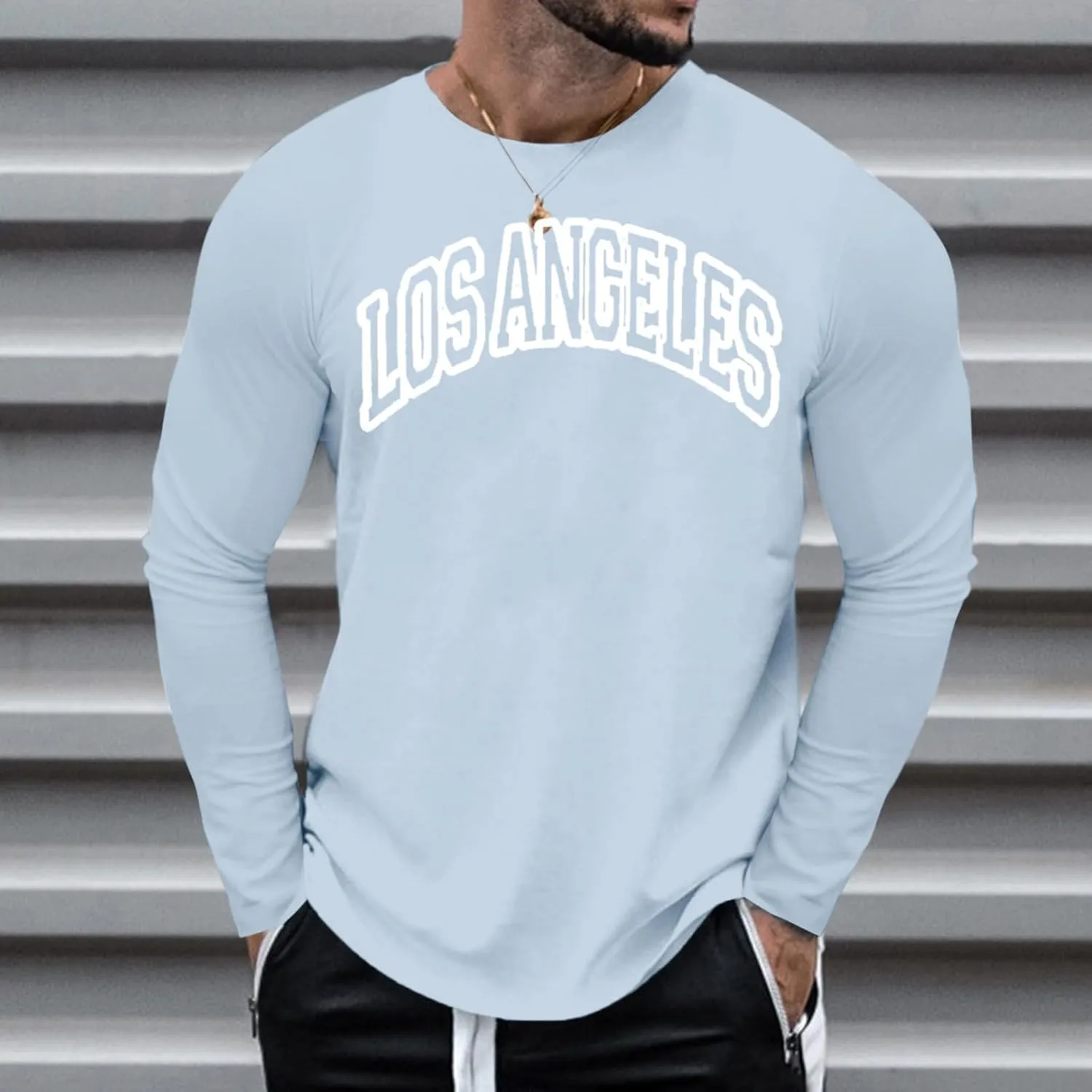 Mens Tshirts Casual Crew Neck Long Sleeve Athletic Lightweight Relaxed Fit Tees True Comfort Stylish Tops
