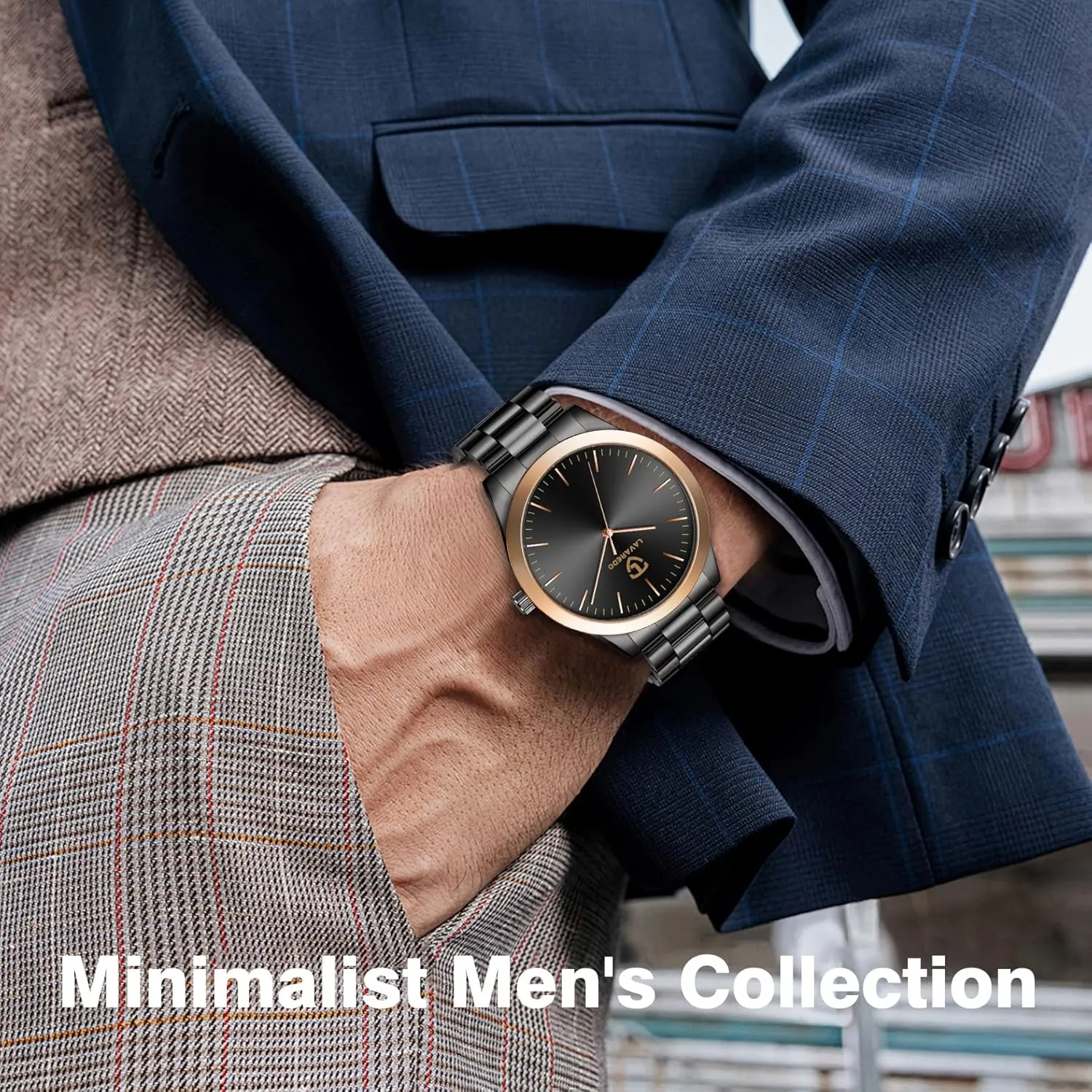 Mens Watch, Minimalist Fashion Watches for Men Waterproof Quartz Watch  Business Dress Men's Stainless Steel Watch - Best Gift for Men