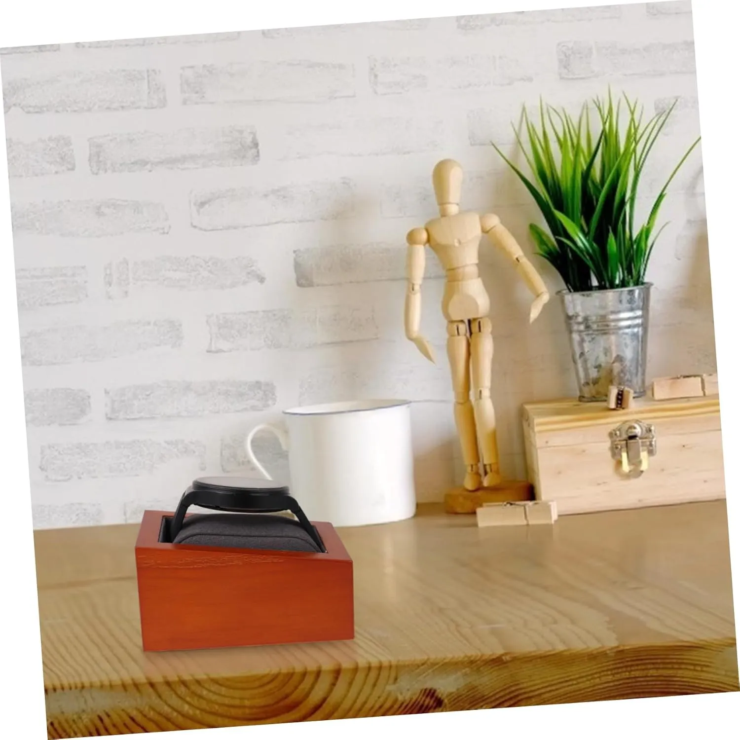 Minimalist Wooden Watch Display Case for Men Women Elegant Jewelry Organizer for Bracelets and Bangles for Special Occasions