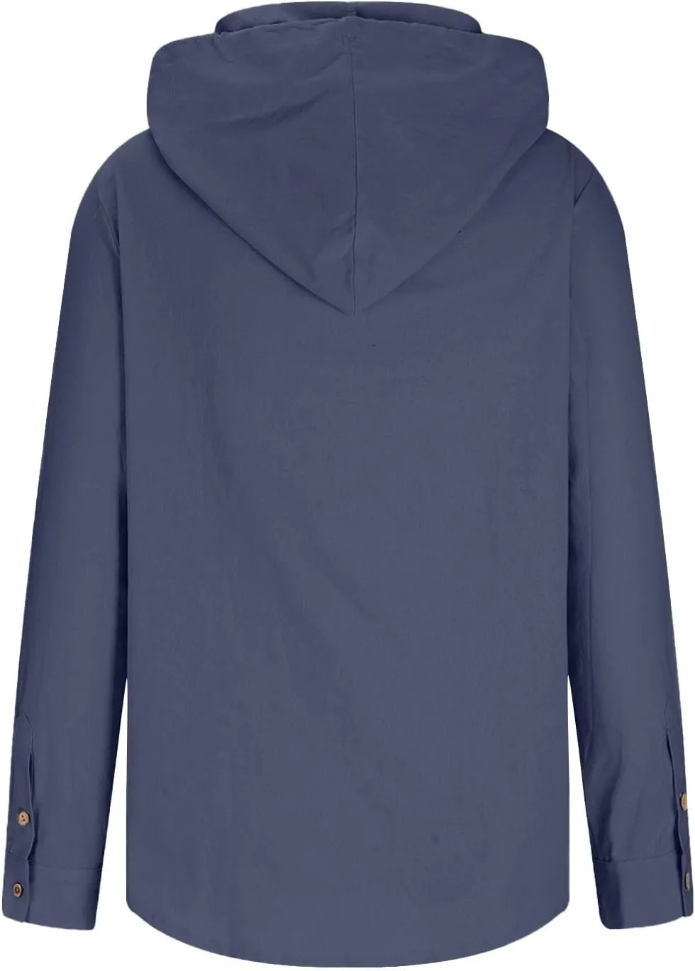 Muscularfit Casual Shirts for Men Summer Loose Fit Long Sleeve Cotton Linen Hooded Sweatshirts Outdoor Fashion Linen Shirts