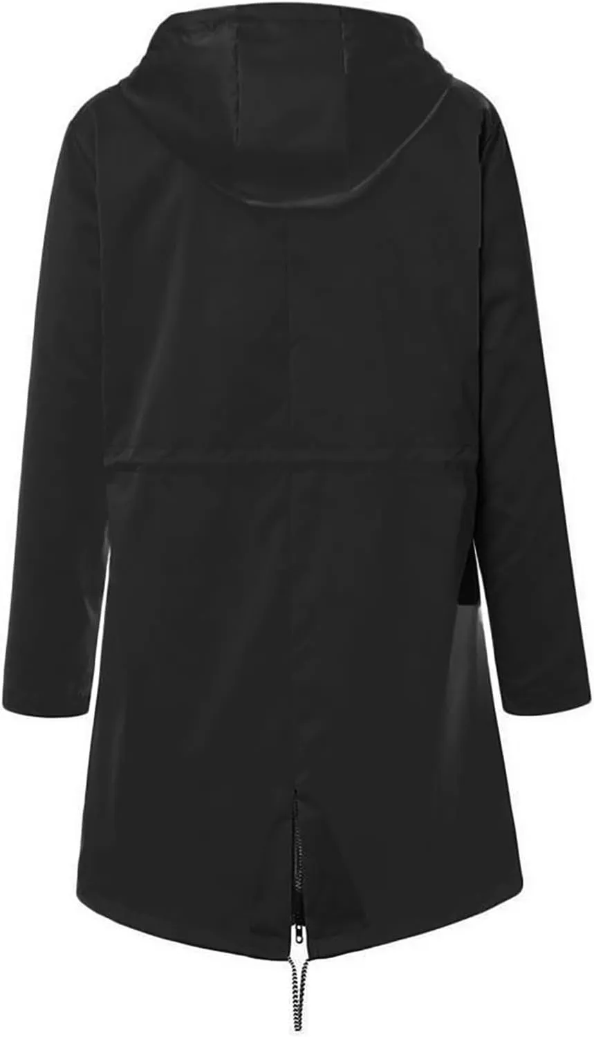 NaRHbrg Raincoat Hoodie for Women, Teen Girls Lightweight Hooded Jacket Solid Rain Jacket Outdoor Raincoat Windproof