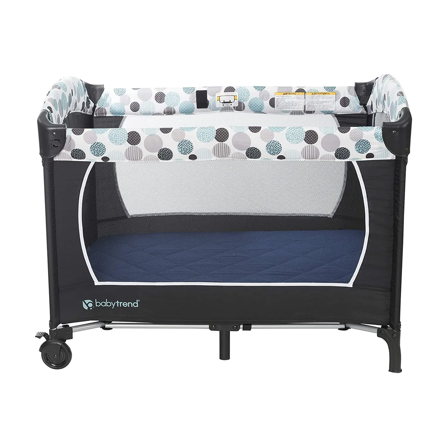 Navy Quilted Portable Crib/Playard Sheet