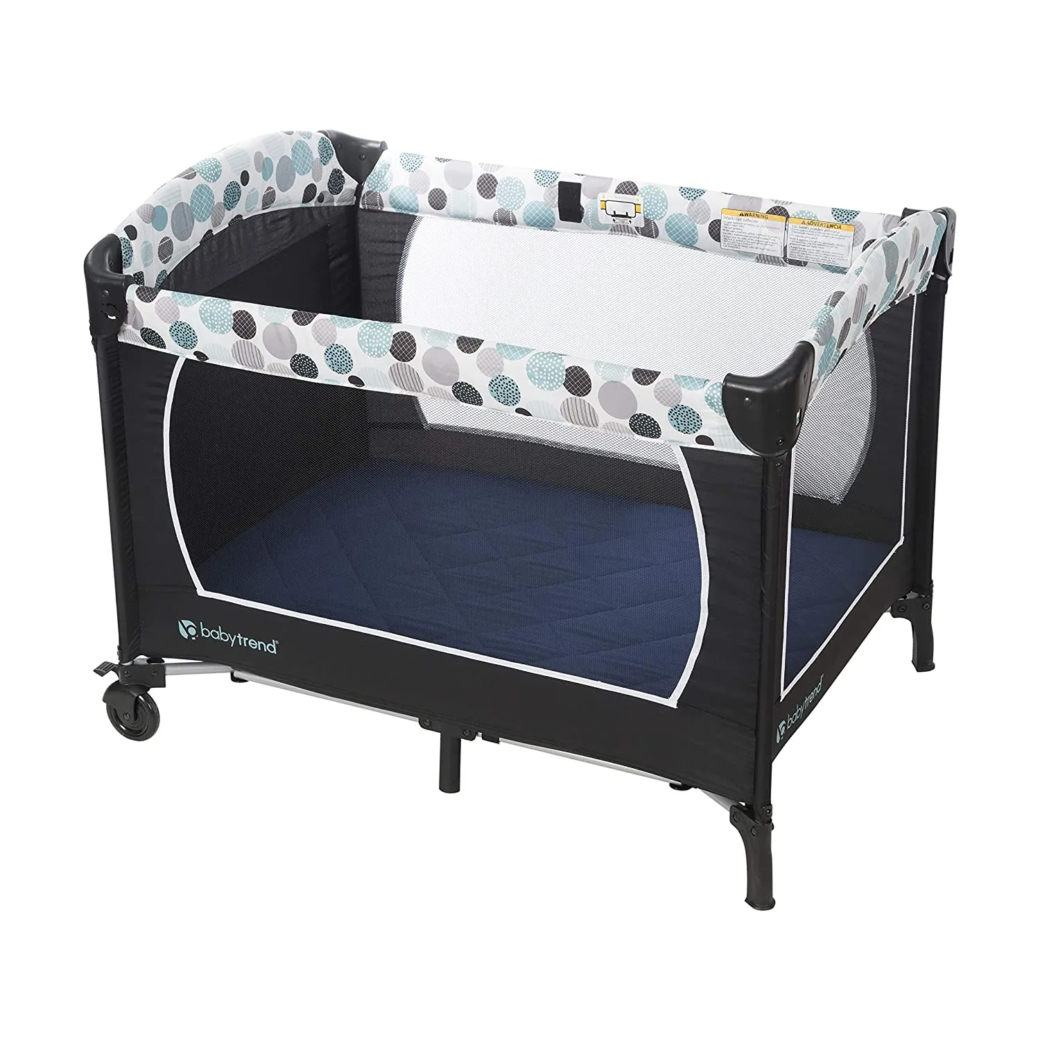 Navy Quilted Portable Crib/Playard Sheet