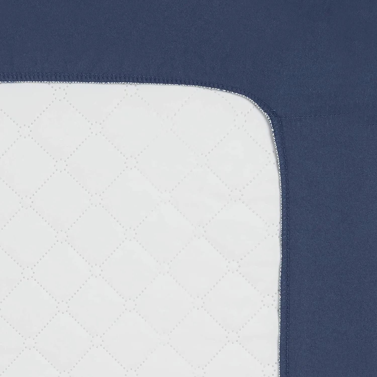 Navy Quilted Portable Crib/Playard Sheet
