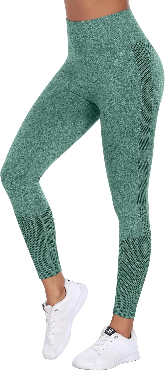 NORMOV Seamless Workout Butt Lifting Leggings - Booty Scrunch Gym Leggings for Women